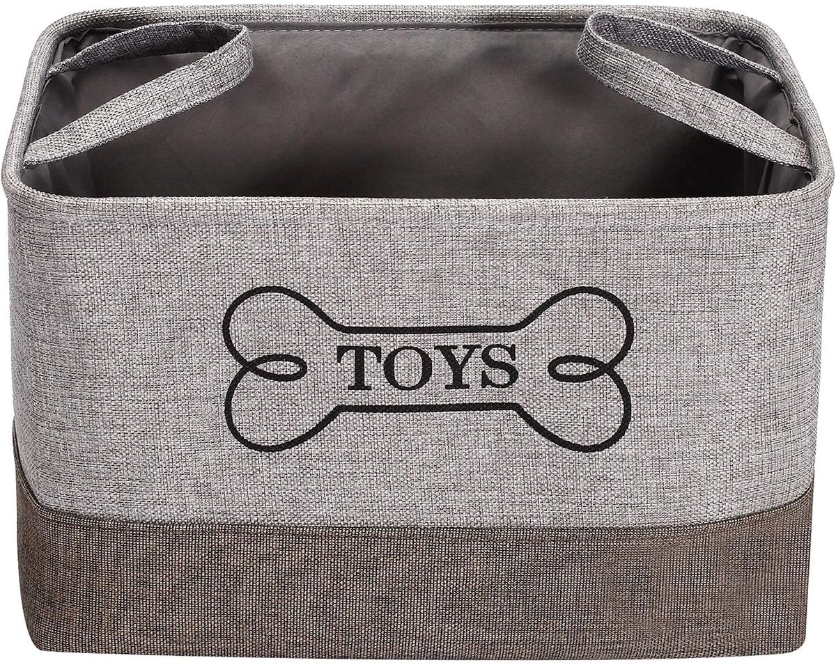 Personalized Pet Toy Storage Box - Customizable Foldable Dog Toy Organizer - Pet Accessories Basket