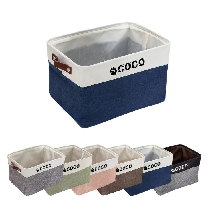 Personalized Pet Toy Storage Box - Customizable Foldable Dog Toy Organizer - Pet Accessories Basket